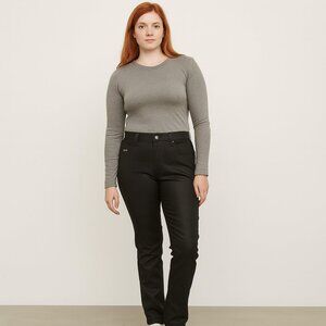 Hudson Blair High Rise Bootcut Black Coated Jeans | Size 32 | Luxe Stretch Fit